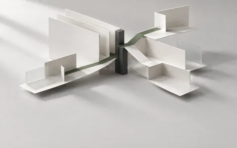 Fanned paper planes connected by a green path, illustrating the structure of a repository.